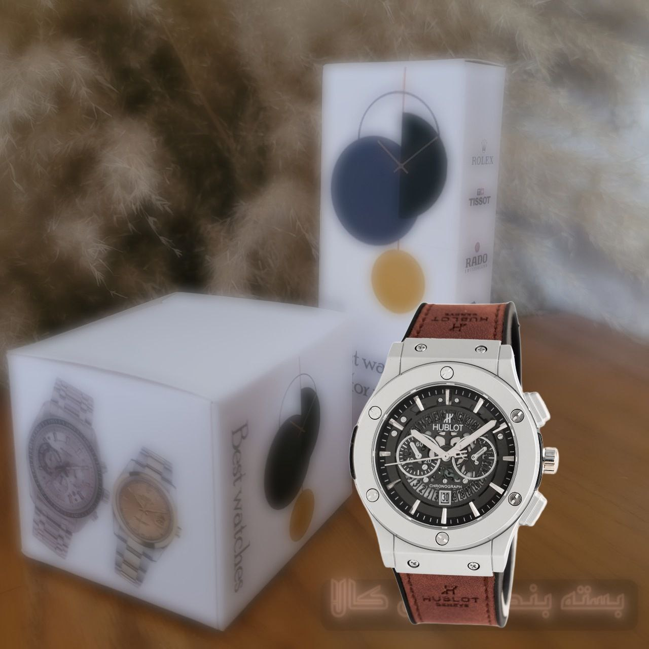 ست ساعت مچی عقربه ای مدل تک موتور ساده_rz_brn097
