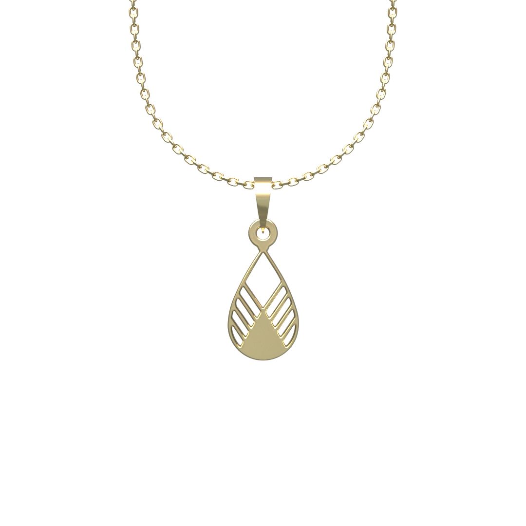 گردنبند طلا 18 عیار زنانه مدوپد مدل هندسی کد W2-1-1093 -  - 7