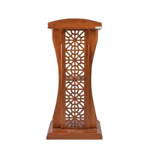 میز سخنرانی دستساز صنایع چوب ساج طرح سمن کد 315