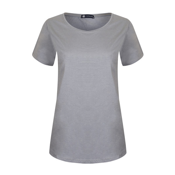 تی شرت آستین کوتاه زنانه ناوالس مدل OCEAN SS TEES-W رنگ طوسی