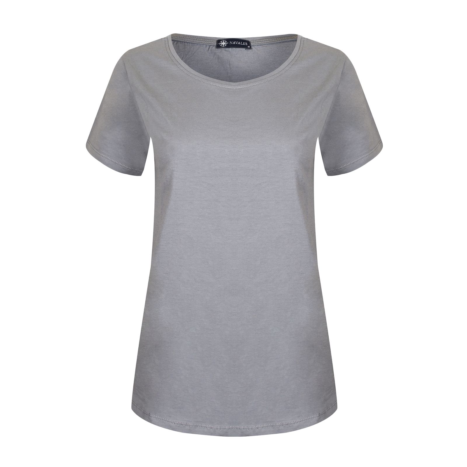 تی شرت آستین کوتاه زنانه ناوالس مدل OCEAN SS TEES-W رنگ طوسی -  - 1