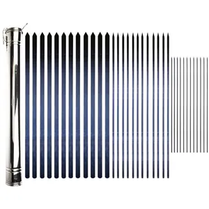 جا سیخ استیل مدل001 با مجموعه 36 عددی سیخ استیل کوبیده و جوجه کباب و جگر - به همراه جاکلیدی طرح برج ایفل هدیه