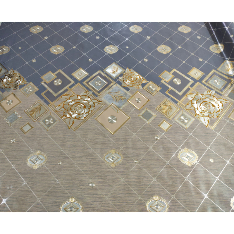 سفره 10 نفره مدل لایت پشت نخی طلاکوب