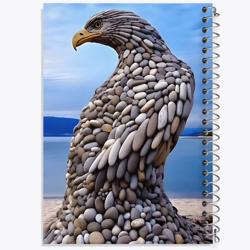 دفتر مشق 100 برگ خندالو طرح عقاب سنگی کد F7619