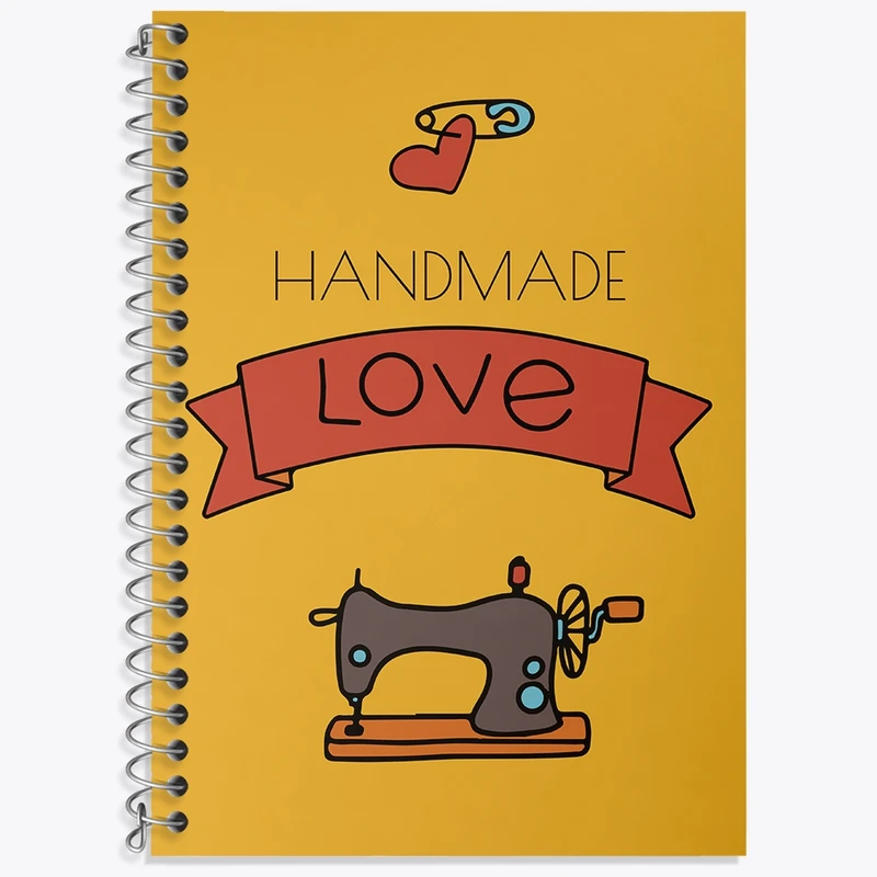 دفتر لغت 50 برگ خندالو طرح  چرخ خیاطی کد N184