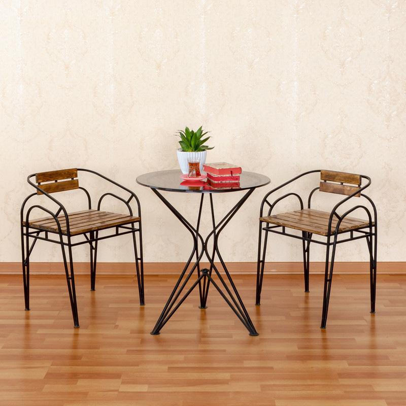 میز و صندلی ناهارخوری 2 نفره دکومرآت مدل ژیان