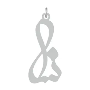 آویز گردنبند نقره کرابو طرح نسا مدل Kn2-551