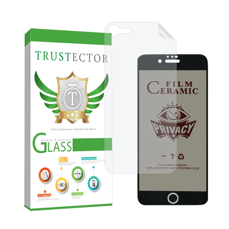 محافظ صفحه نمایش تراستکتور مدل CERPRIVNANOT مناسب برای گوشی موبایل اپل iPhone 7 / 8 / SE 2020 / SE 2022 به همراه محافظ پشت گوشی