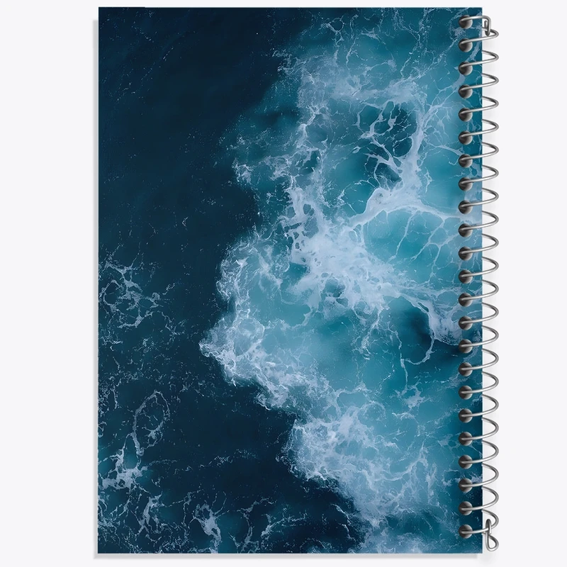 دفتر ژورنال نویسی 50 برگ خندالو مدل نقطه ای طرح موج دریا کد F1379