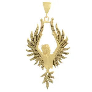 آویز گردنبند طلا 18 عیار زنانه طلای مستجابی مدل فرشته کد 6768