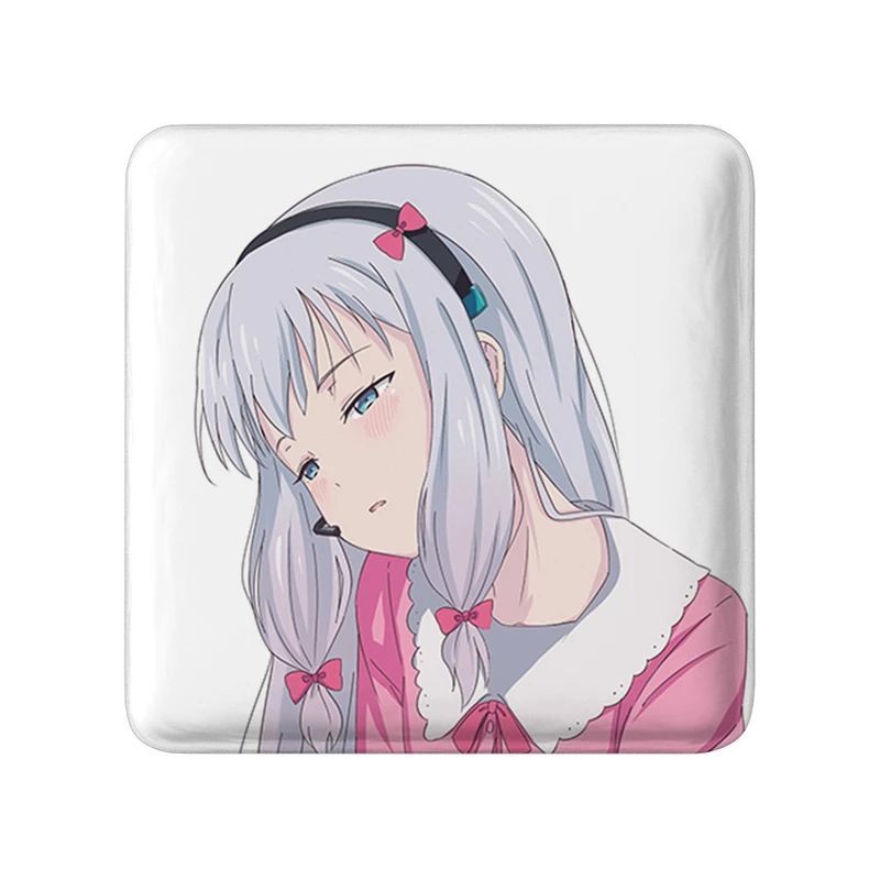 مگنت خندالو طرح ساگیری انیمه ارومانگا سنسی Eromanga Sensei  مدل مربعی کد 22723
