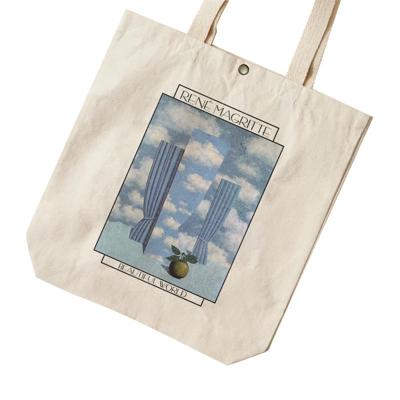 ساک خرید ترمه طراحان ایده مدل دنیای زیبا از ماگریت کد art0368 - S