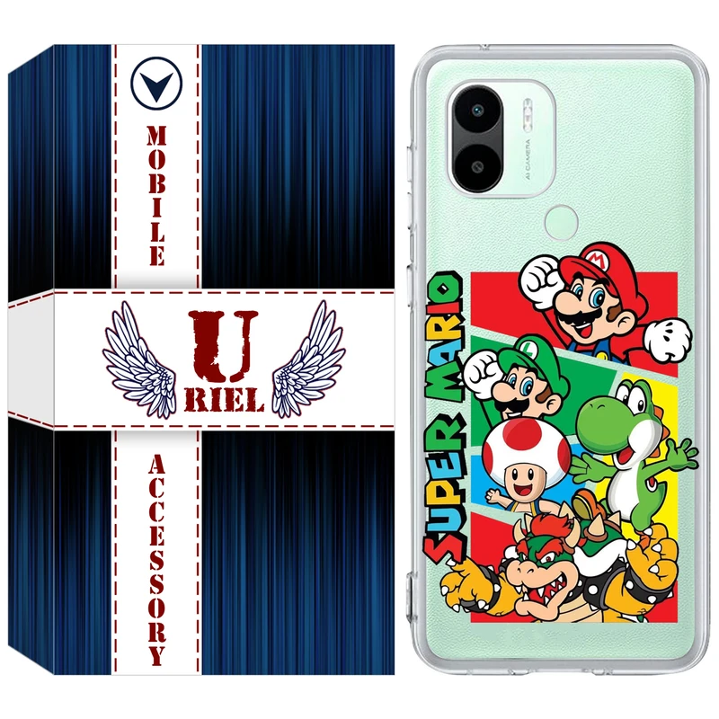 کاور یوریل مدل Clear کد 76 طرح ماریو مناسب برای گوشی موبایل شیائومی Redmi A1 Plus / A2 Plus
