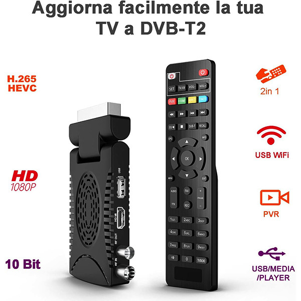 گیرنده دیجیتال DVB-T مدل H.265 HEVC Main 10