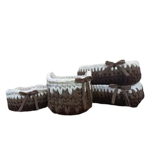 سبد قلاب بافی تریکو مدل بارانی کد 19 مجموعه 4 عددی 