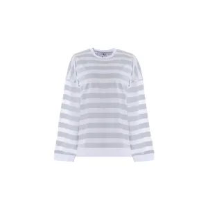 تی شرت آستین بلند زنانه بنیس مدل آسا رنگ طوسی روشن