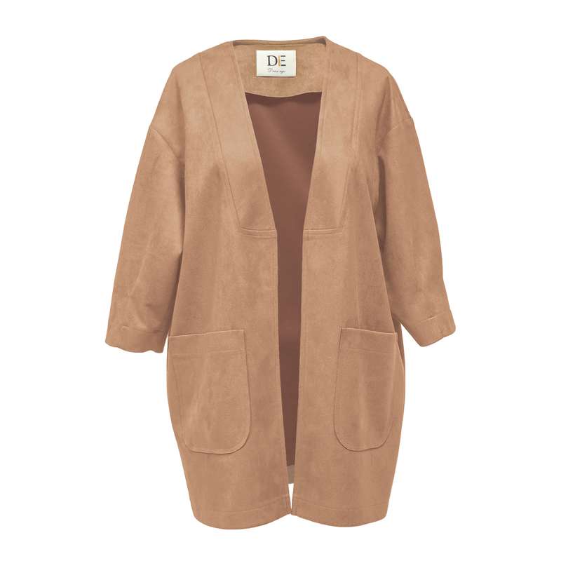  پالتو زنانه درس ایگو کد 1080006 رنگ نسکافه ای