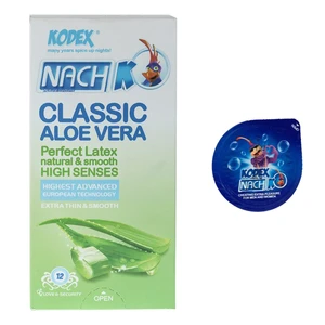کاندوم محرک مدل بلیسر کدکس به همراه یک بسته کدکس مدل Classic Aloe Vera بسته 12 عددی