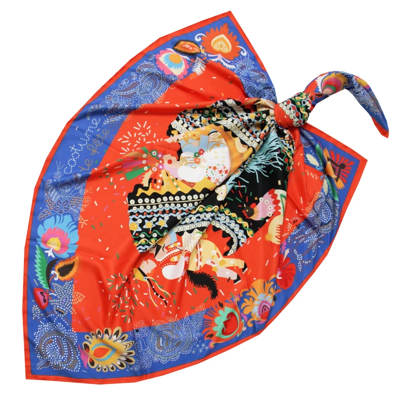 روسری زنانه مدل ابریشم جدید فانتزی با طرح شاد کد ana-5086