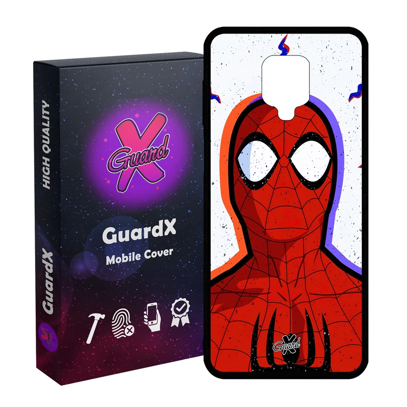 کاور گارد ایکس طرح Spider Man مدل Glass10495 مناسب برای گوشی موبایل شیائومی Redmi Note9 Pro/Note 9 Pro Max/Redmi Note 9S/MI Poco M2 Pro