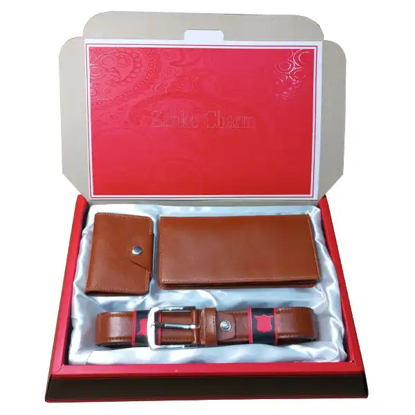 ست هدیه مردانه چرم زانکو مدل Zs-2224