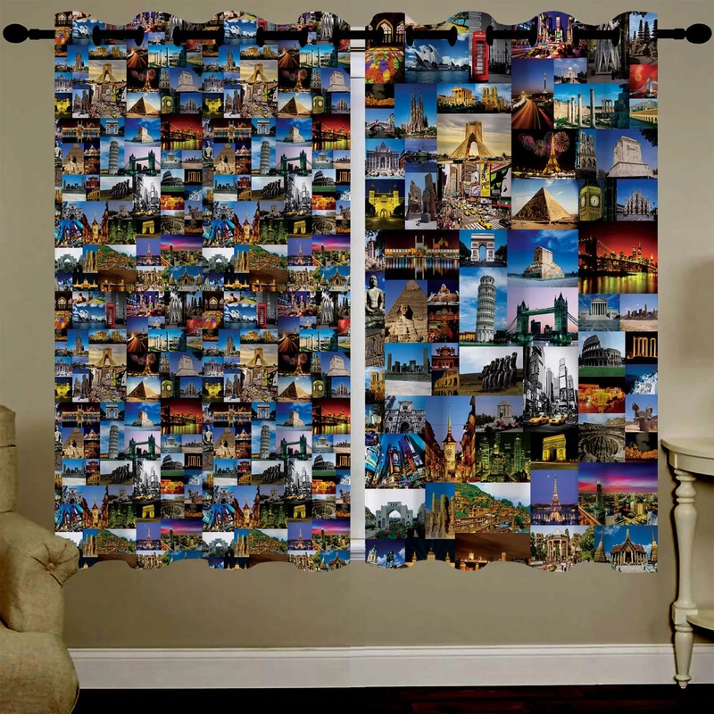 پرده مخمل رنس مدل C34-50083 ارتفاع 190 سانتی متر