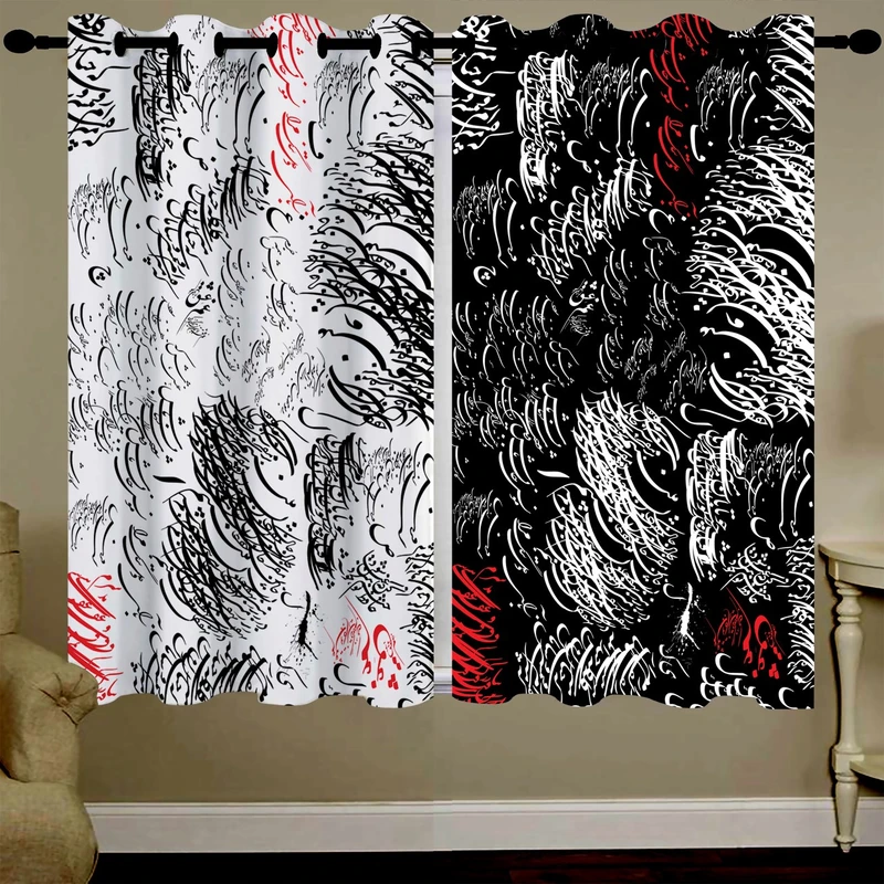 پرده مخمل رنس مدل C34-50012 ارتفاع 190 سانتی متر