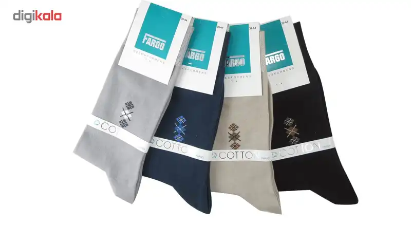 جوراب مردانه فارگو مدل R602-A005 بسته 4 جفتی