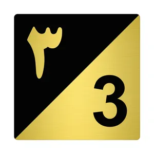 تابلو نشانگر مستر راد طرح پلاک واحد شماره 3 کد TR.BG 03