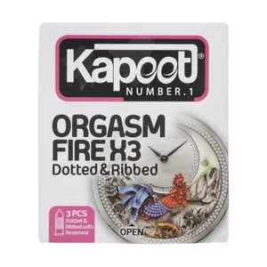 کاندوم کاپوت مدل Orgasm Fire X3 بسته 3 عددی