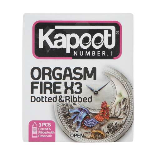 کاندوم کاپوت مدل Orgasm Fire X3 بسته 3 عددی