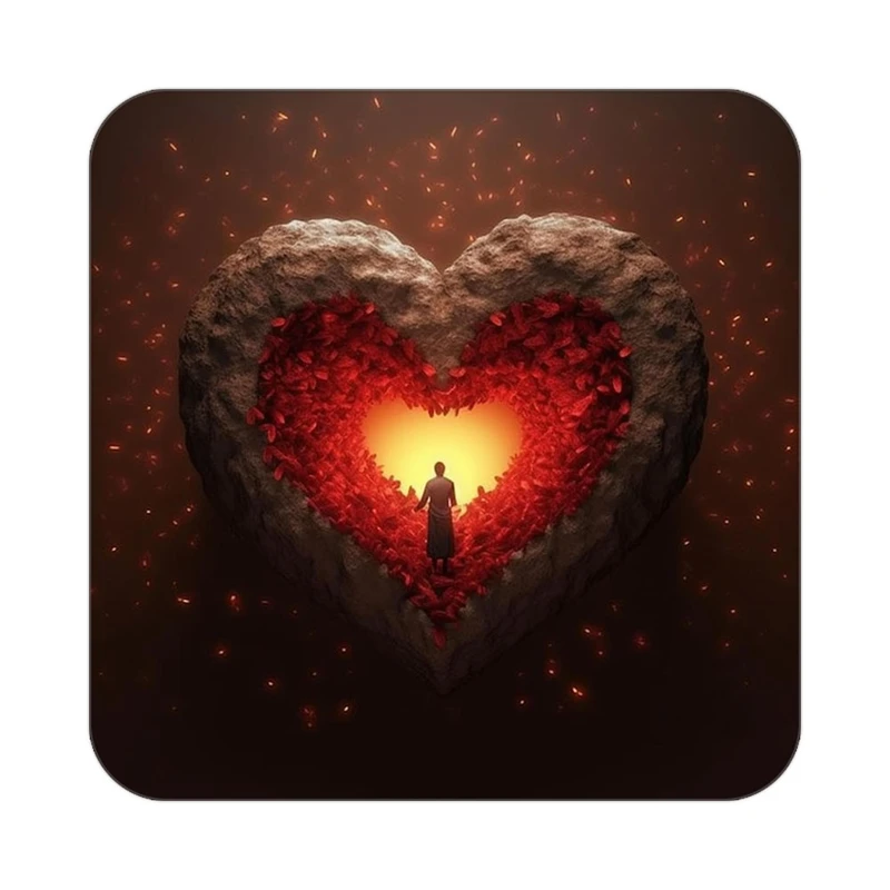 زیر لیوانی کاکتی مدل عاشقانه کد mp11672