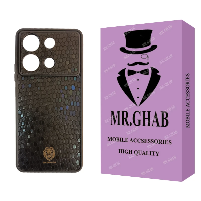 کاور مستر قاب مدل LION طرح پوست مار مناسب برای گوشی موبایل شیائومی Redmi Note 13 4G