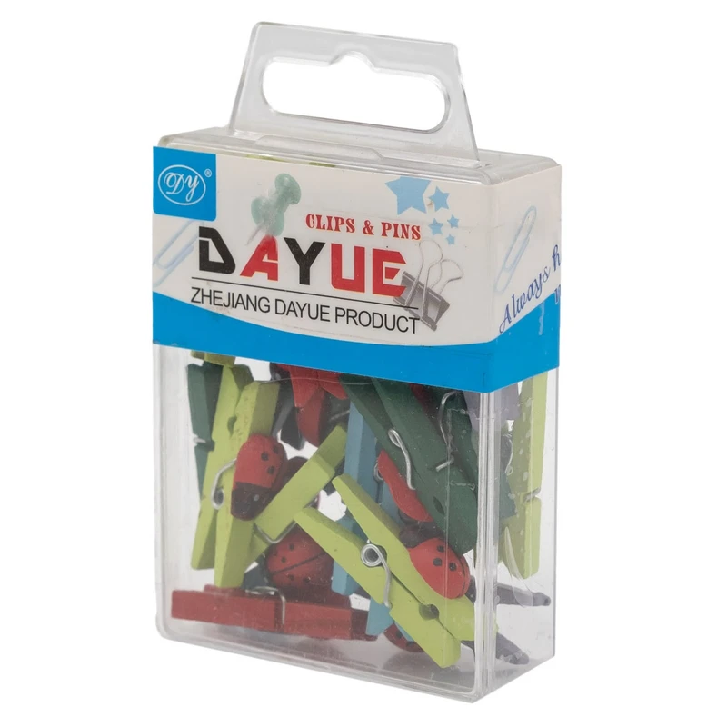 گیره عکس دی وای مدل کفشدوزک دار مجموعه 20 عددی