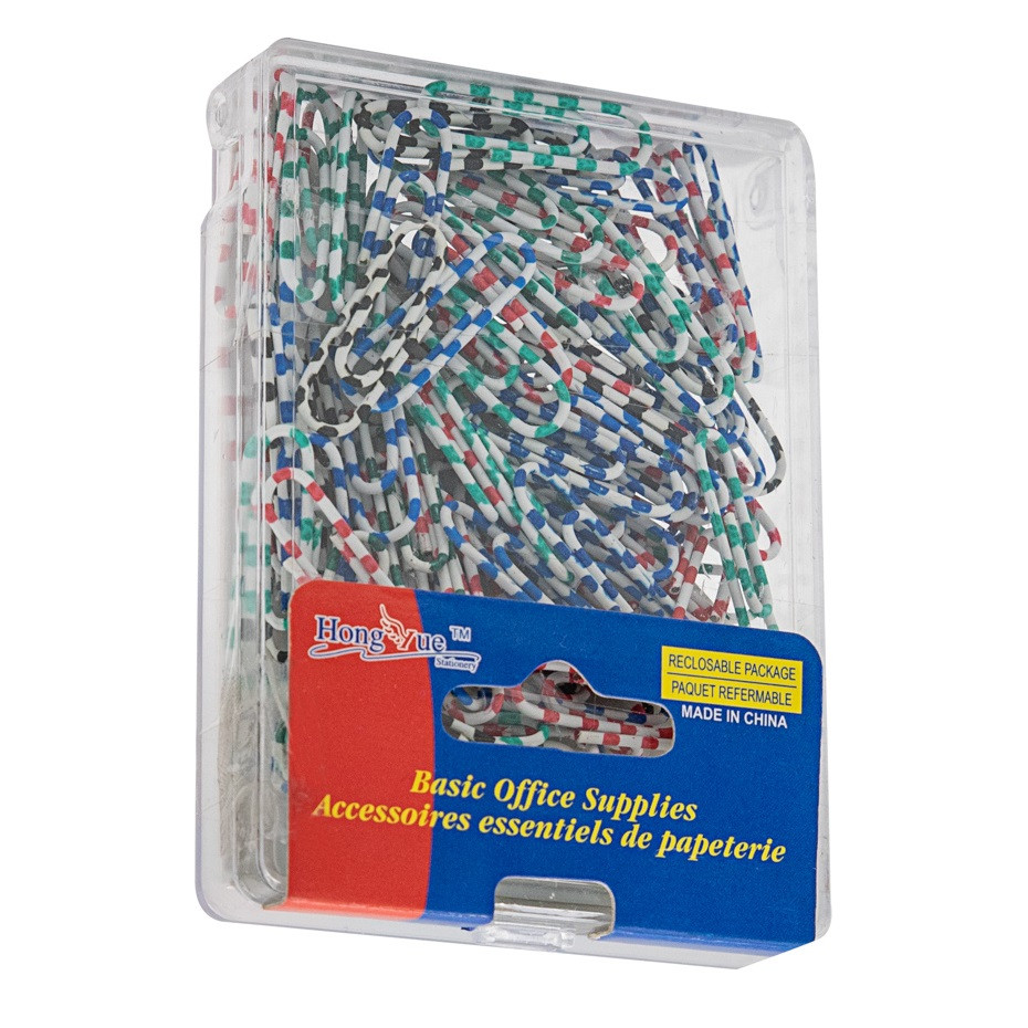 گیره کاغذ طرح چهار رنگ بسته 160 عددی