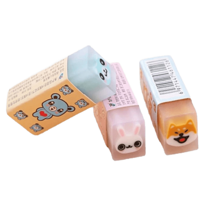 پاک کن مدل ژله ای مغزدار حیوانات مجموعه 3 عددی