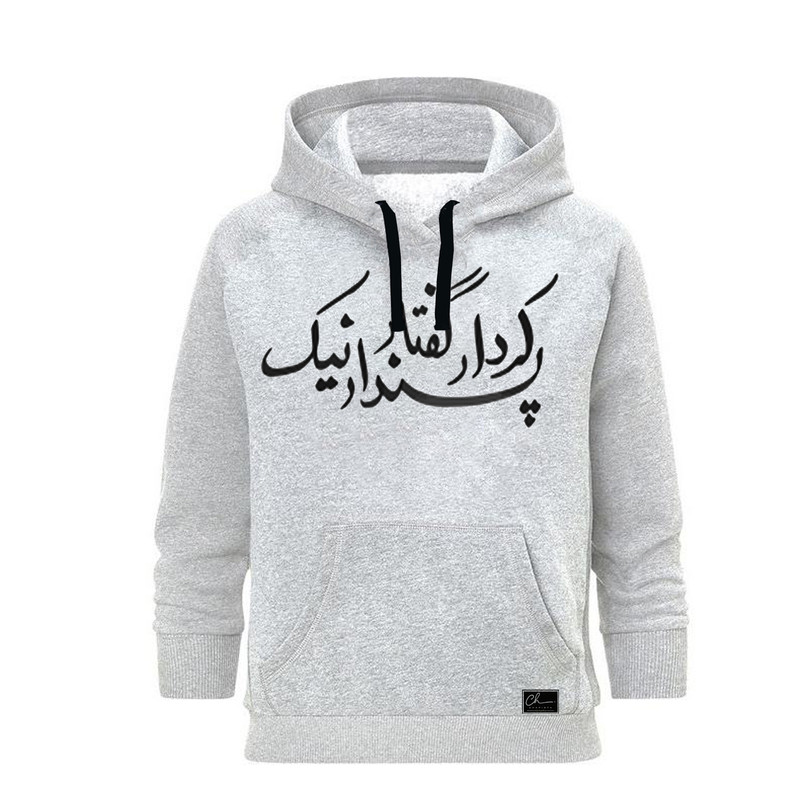هودی زنانه مدل نیک کد M154 رنگ طوسی