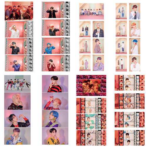 آویز تزیینی آبنبات رنگی طرح عکس های آلبوم BTS Persona کد PAK001 مجموعه 32 عددی