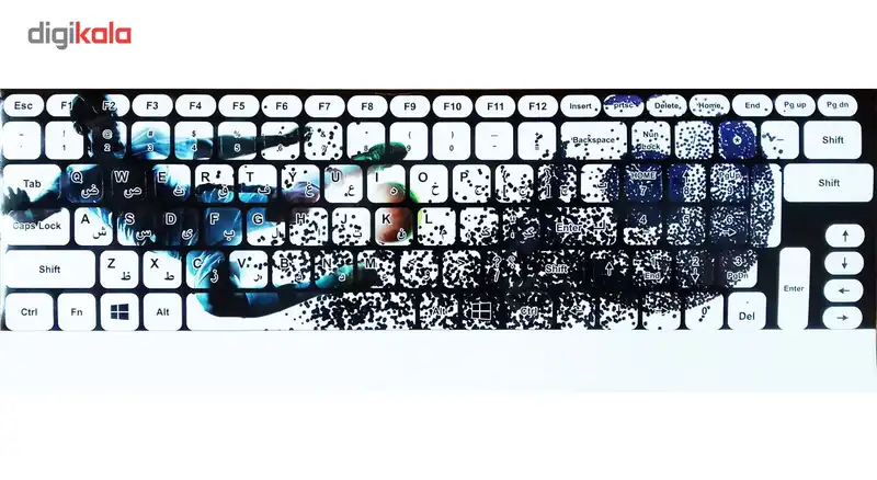 برچسب حروف فارسی کیبورد طرح فوتبال