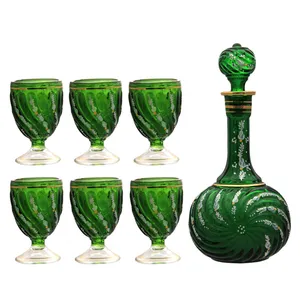 جام و لیوان پایه دار شیشه ای 7 پارچه کد dsh26