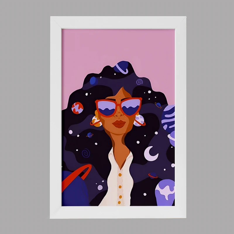 تابلو خندالو مدل دخترانه ی کهکشانی کد F4270