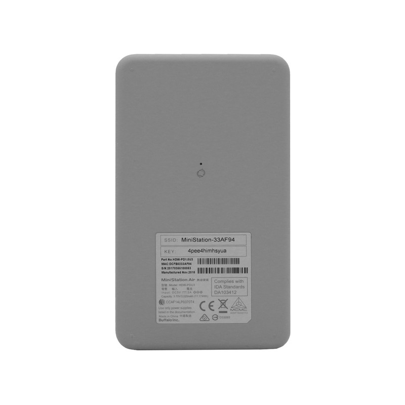 هارد اکسترنال بی‌سیم بوفالو مدل HDW-PDU3 ظرفیت 1 ترابایت