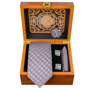 ست کراوات و دستمال جیب مردانه مدل GF-TA340-GR