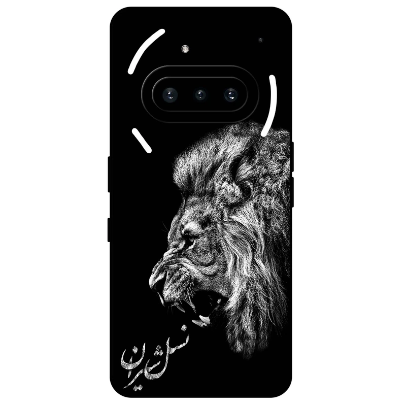 کاور مگافون طرح شیر مدل 1866 مناسب برای گوشی موبایل ناتینگ Phone 3a