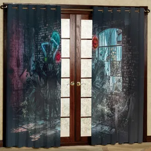 پرده مدل هازان پانچی کد 2090 سایز 140x200 سانتی متر