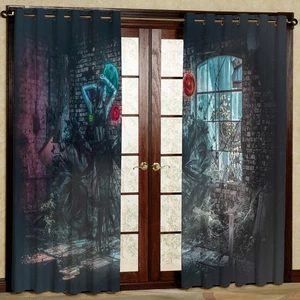 پرده مدل هازان پانچی کد 2090 سایز 140x200 سانتی متر