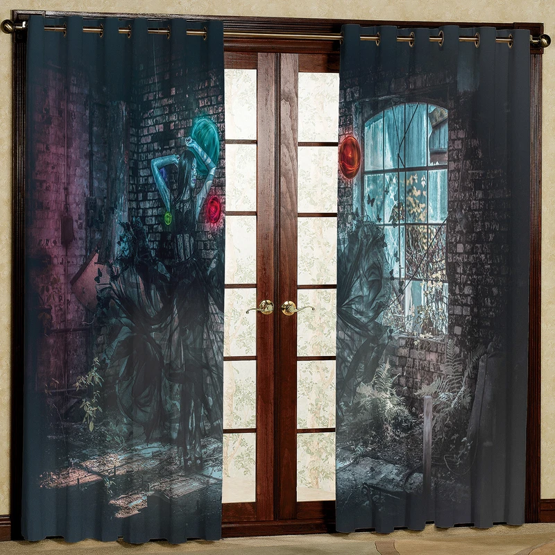 پرده مدل هازان پانچی کد 2090 سایز 140x200 سانتی متر