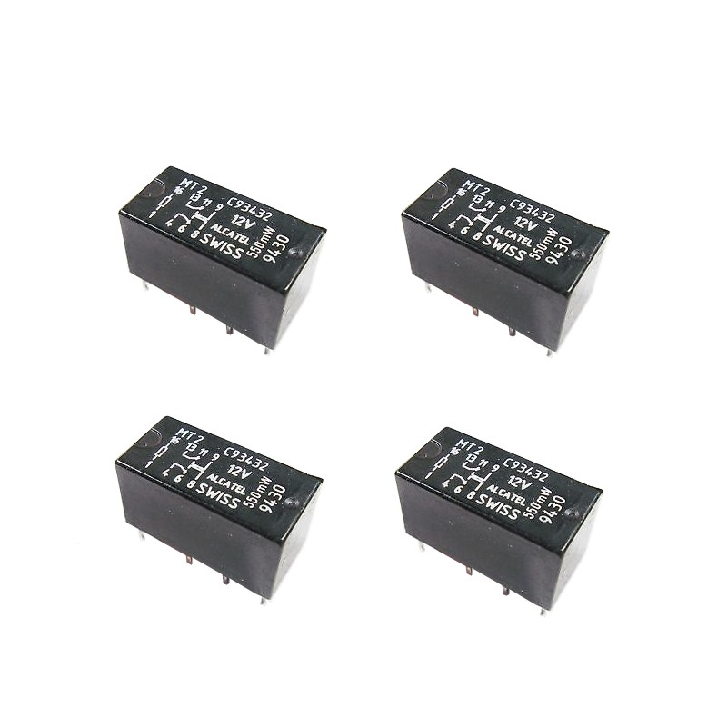 رله  12 ولت 8 پین مدل C93432 بسته 4 عددی