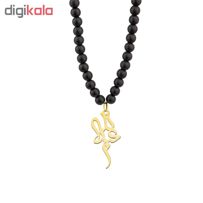 گردنبند نقره مردانه ترمه 1 طرح عبدالله کد M18