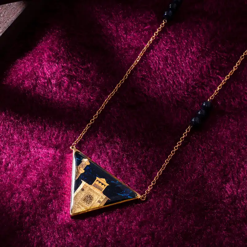 گردنبند زنانه زرسام مدل شمس العماره کد 10007392